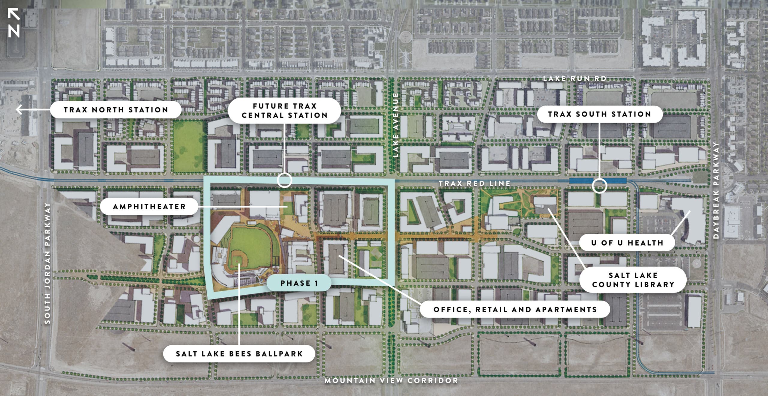 Here's where the Salt Lake Bees' new ballpark will be located in Daybreak